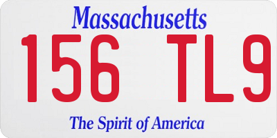 MA license plate 156TL9