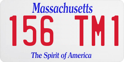 MA license plate 156TM1
