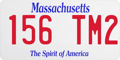 MA license plate 156TM2