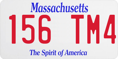 MA license plate 156TM4