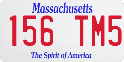 MA license plate 156TM5