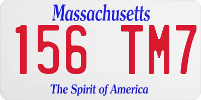 MA license plate 156TM7