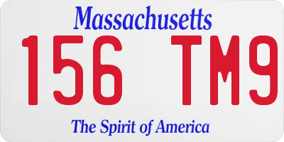MA license plate 156TM9
