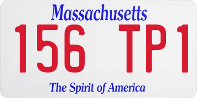 MA license plate 156TP1