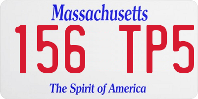 MA license plate 156TP5