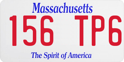MA license plate 156TP6