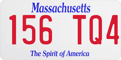 MA license plate 156TQ4