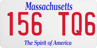 MA license plate 156TQ6