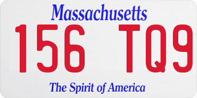 MA license plate 156TQ9