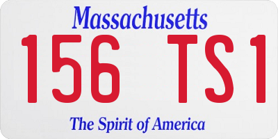 MA license plate 156TS1