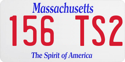 MA license plate 156TS2