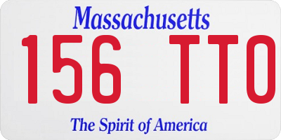 MA license plate 156TT0