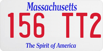 MA license plate 156TT2