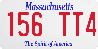 MA license plate 156TT4