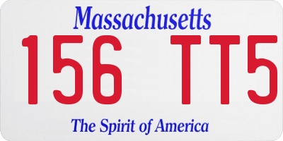 MA license plate 156TT5