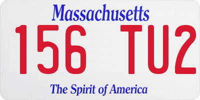 MA license plate 156TU2