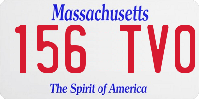 MA license plate 156TV0