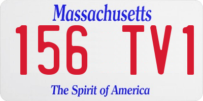 MA license plate 156TV1