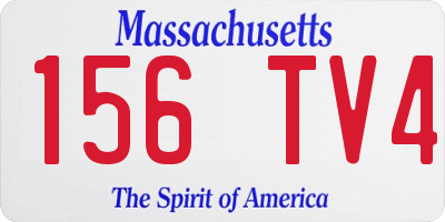 MA license plate 156TV4