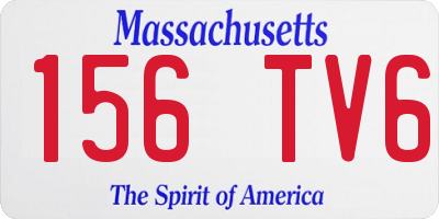 MA license plate 156TV6