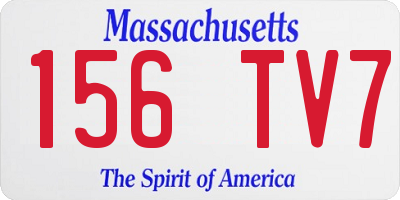 MA license plate 156TV7