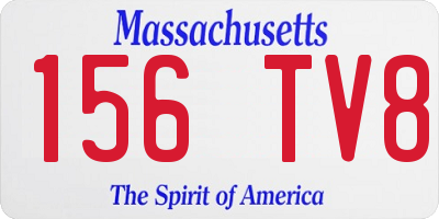 MA license plate 156TV8