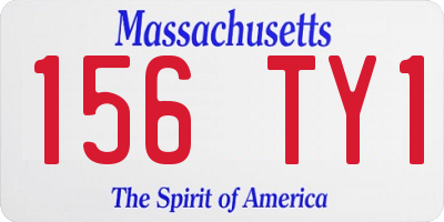 MA license plate 156TY1