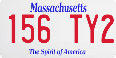 MA license plate 156TY2
