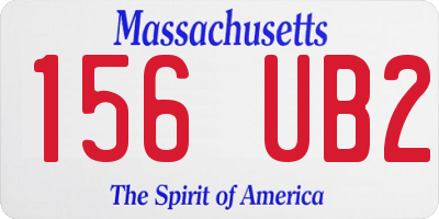 MA license plate 156UB2