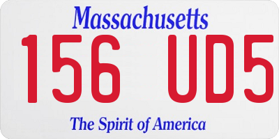 MA license plate 156UD5