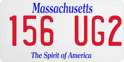 MA license plate 156UG2