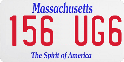 MA license plate 156UG6
