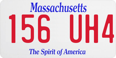 MA license plate 156UH4