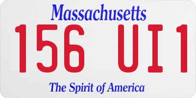 MA license plate 156UI1