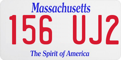MA license plate 156UJ2