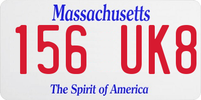 MA license plate 156UK8