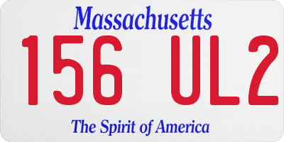 MA license plate 156UL2