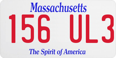 MA license plate 156UL3