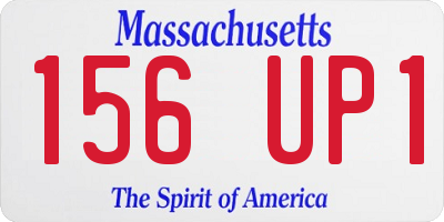 MA license plate 156UP1