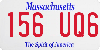 MA license plate 156UQ6