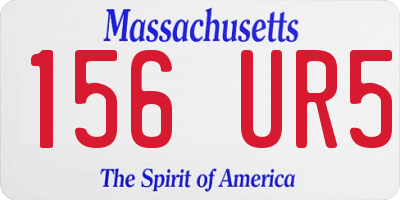 MA license plate 156UR5