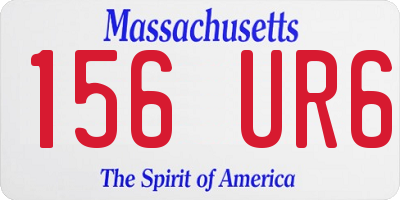 MA license plate 156UR6