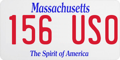 MA license plate 156US0