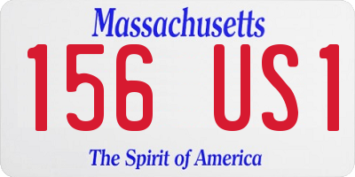 MA license plate 156US1
