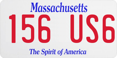 MA license plate 156US6