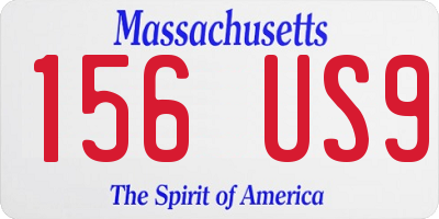 MA license plate 156US9