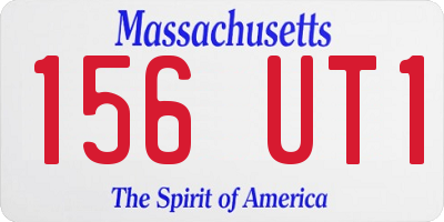 MA license plate 156UT1