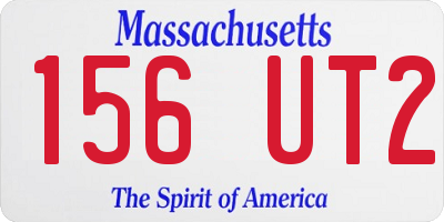 MA license plate 156UT2
