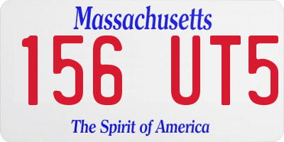 MA license plate 156UT5