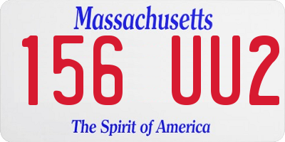 MA license plate 156UU2